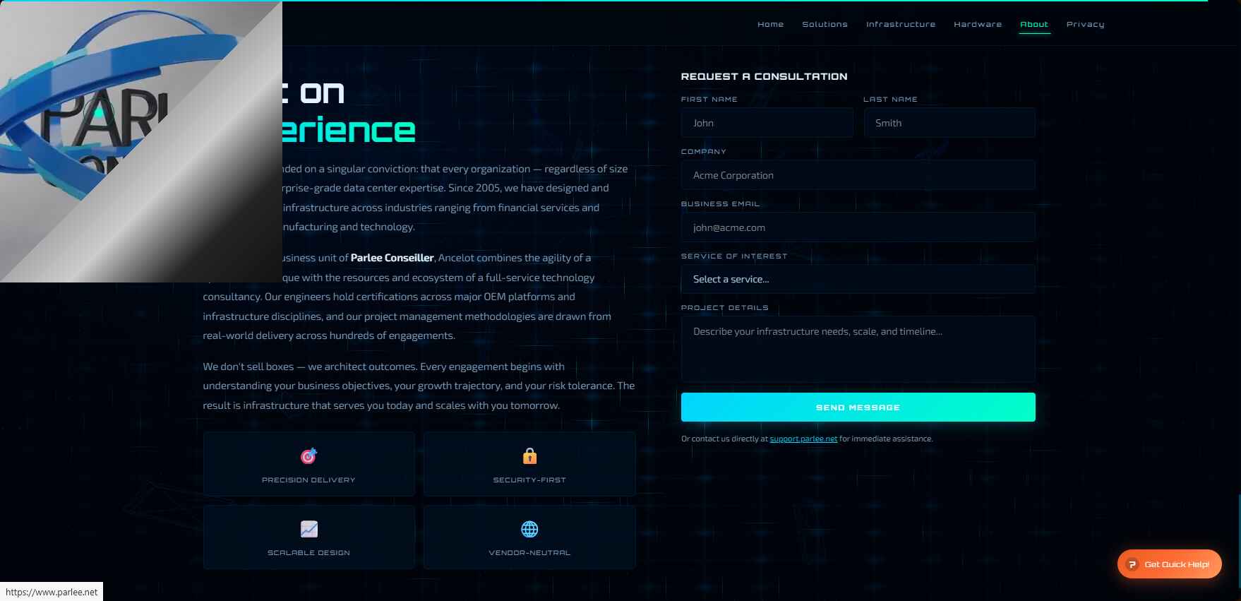 Ancelot — Official Website — screenshot 1