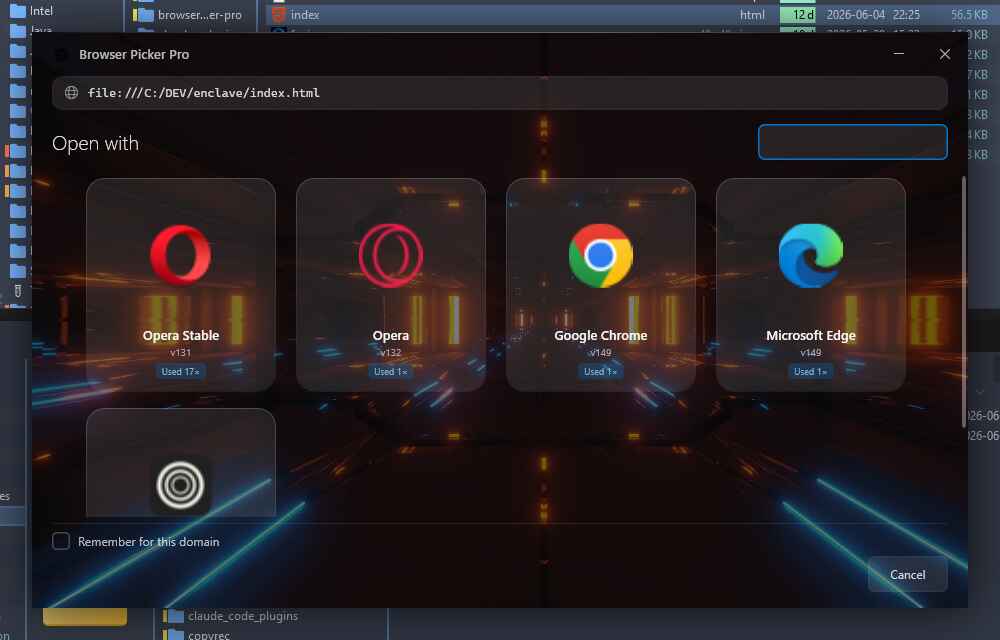 Browser Picker Pro — screenshot 1