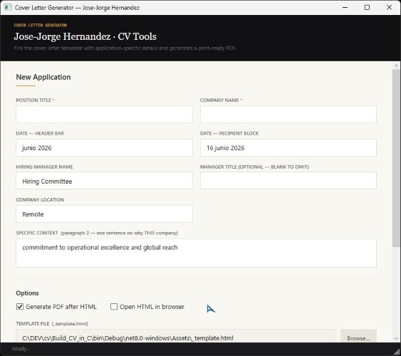 Cover Letter Generator — screenshot 1