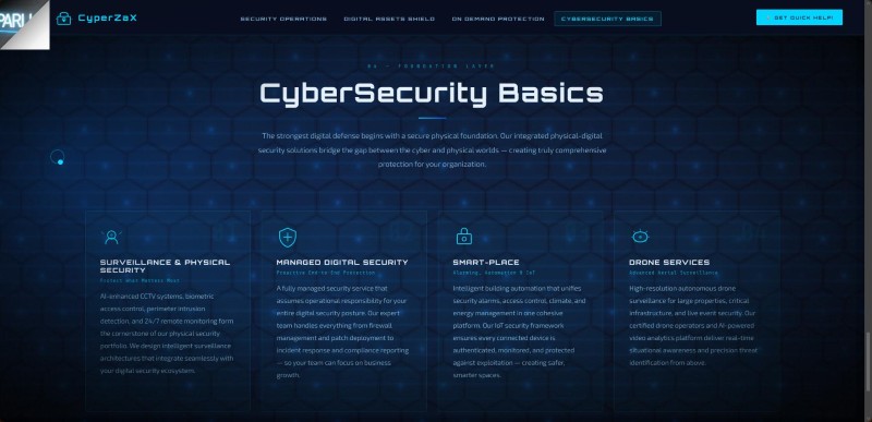 CyperZaX — Official Website — screenshot 1