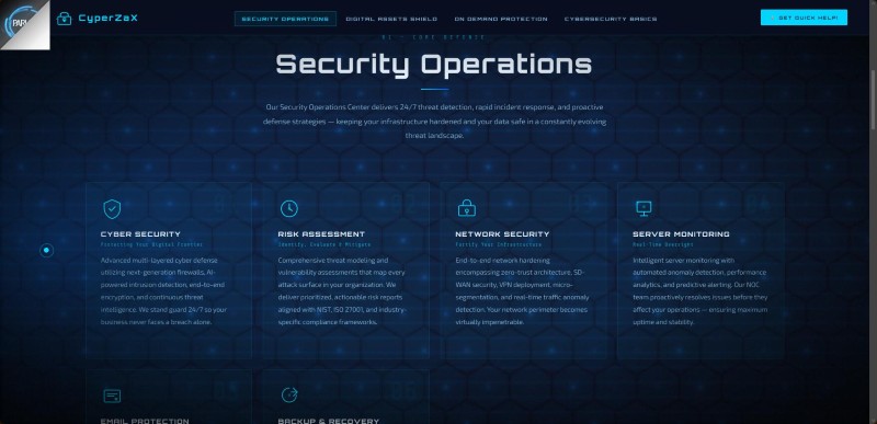 CyperZaX — Official Website — screenshot 2
