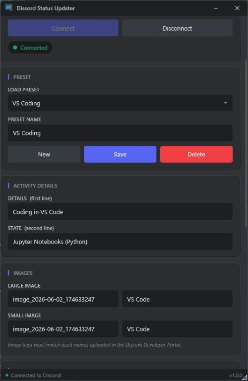 Discord Status Updater — screenshot 3