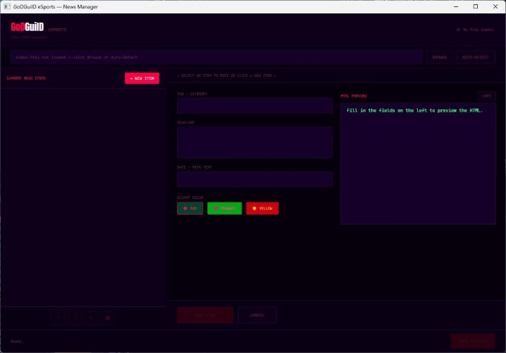 GoDGuilD eSports News Manager — screenshot 1