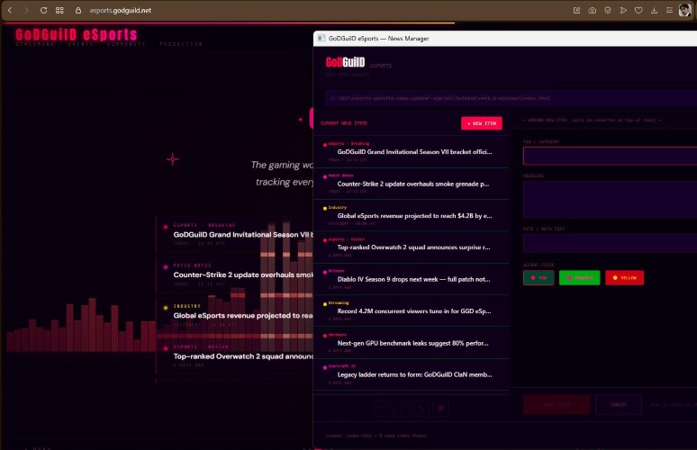 GoDGuilD eSports News Manager — screenshot 3
