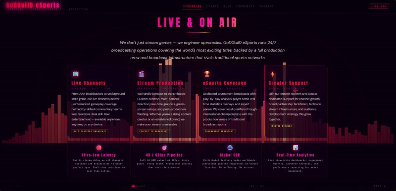 GoDGuilD eSports Website — screenshot 2