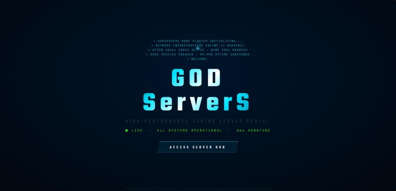 GoDServerS Website hero image