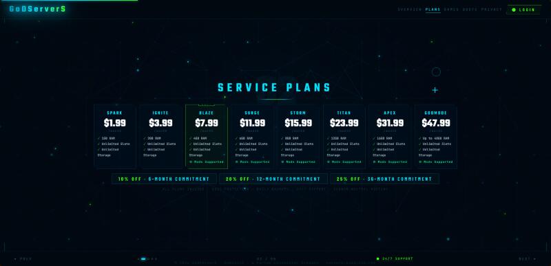 GoDServerS Website — screenshot 3