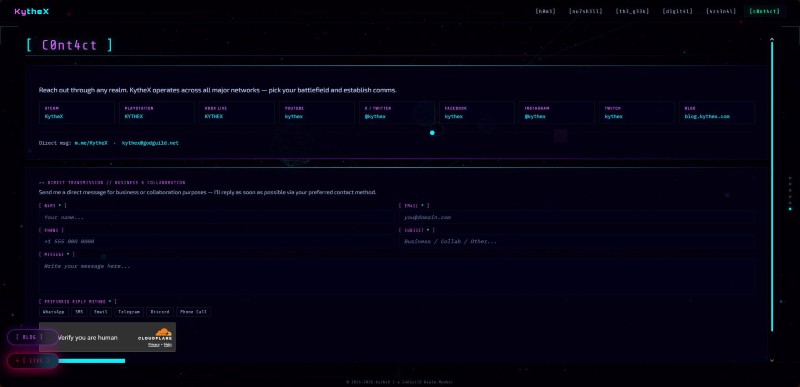 KytheX — Personal Gaming Profile — screenshot 1