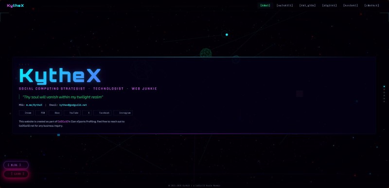 KytheX — Personal Gaming Profile — screenshot 2