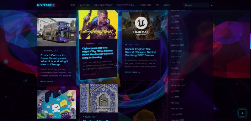 KythexNeon — WordPress Theme — screenshot 3