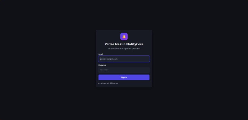 Parlee NeXuS NotifyCore hero image