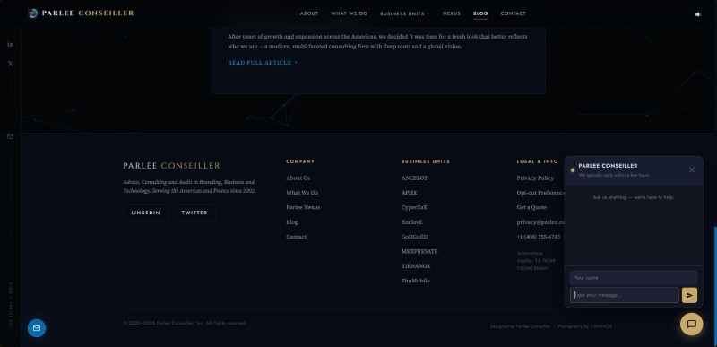 Parlee Conseiller — Corporate Website — screenshot 1