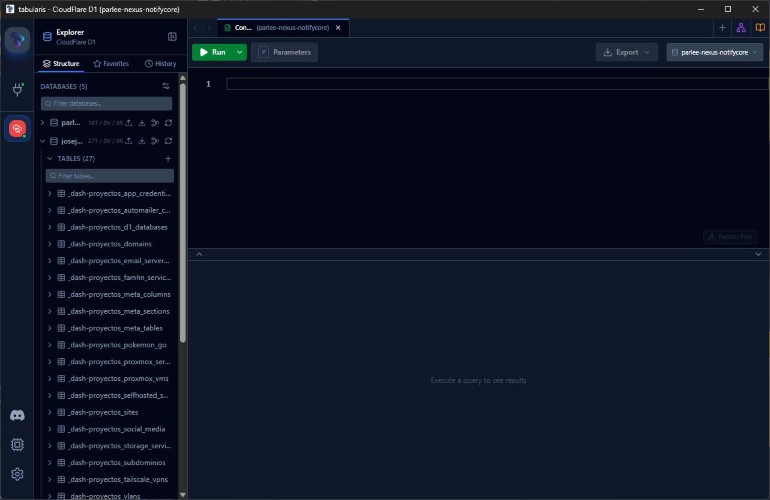 Cloudflare D1 Plugin for Tabularis — screenshot 3