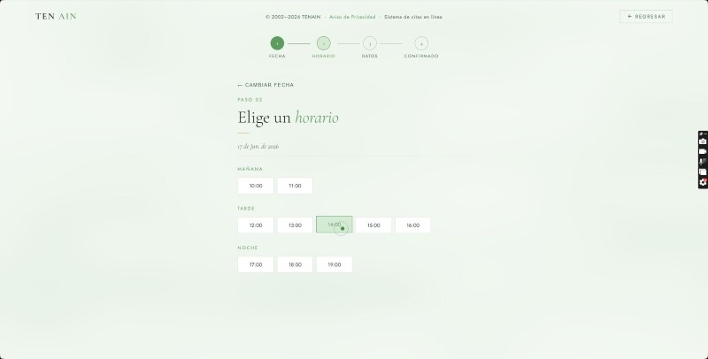 TENAIN Citas — screenshot 2