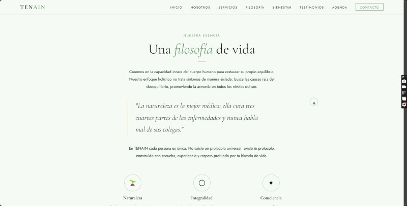TENAIN Website — screenshot 1
