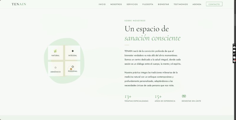 TENAIN Website — screenshot 2