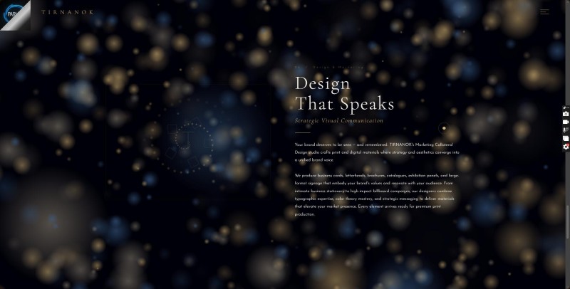 TIRNANOK — Multimedia Website — screenshot 1