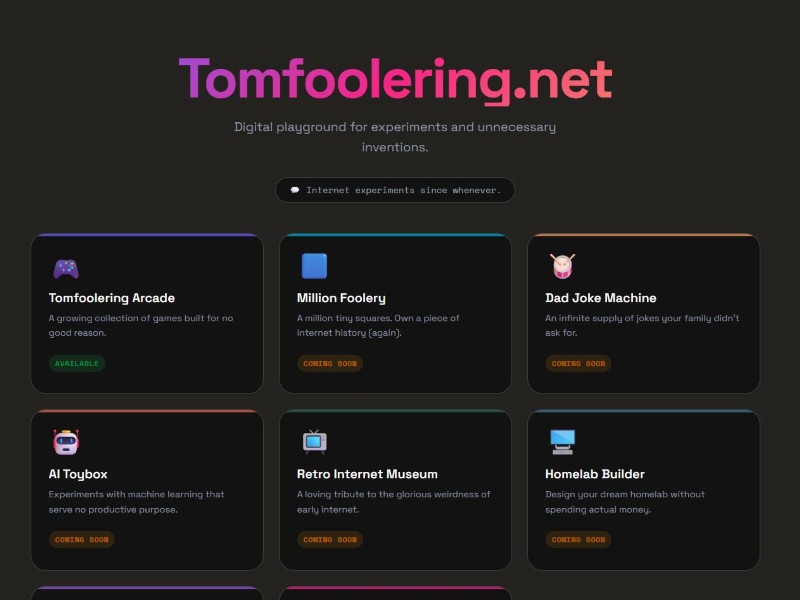 Cover of Tomfoolering.net