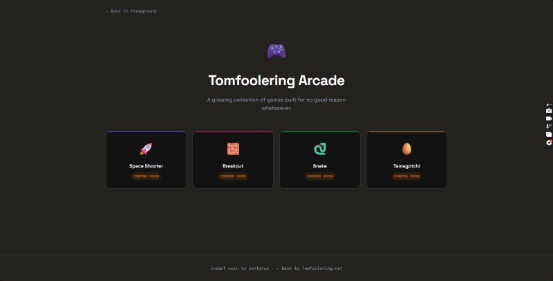 Tomfoolering.net — screenshot 1
